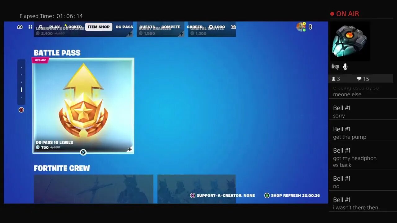 Welcome to Fortnite zero Build OG Map with whinny Little Crybaby Trek2m day 748