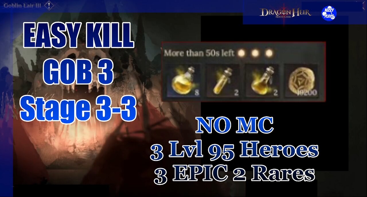 👿👿 F2P Goblin Lair 3 Stage 3-3 👿👿 w/ Gear Tactics and Team BDown!