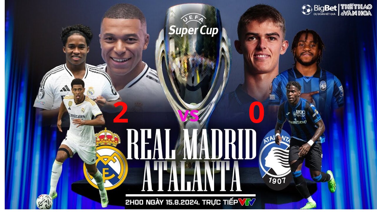 MAPPE DEBUTA CON UN GOLAZO Y EL MERENGUE CAMPEOM DE LA SUPER COPA1! R. Madrid 1-1Atlanta ||RESUMEN