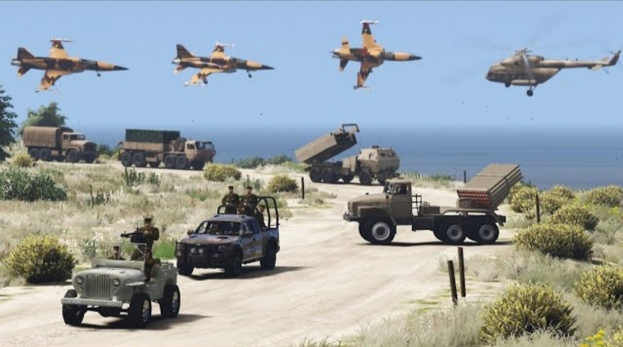 Iranian Fighter Jets Attack on Israeli Army Weapons Convoy | Iran vs Israel War - GTA 5
