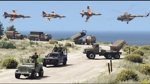 Iranian Fighter Jets Attack on Israeli Army Weapons Convoy | Iran vs Israel War - GTA 5