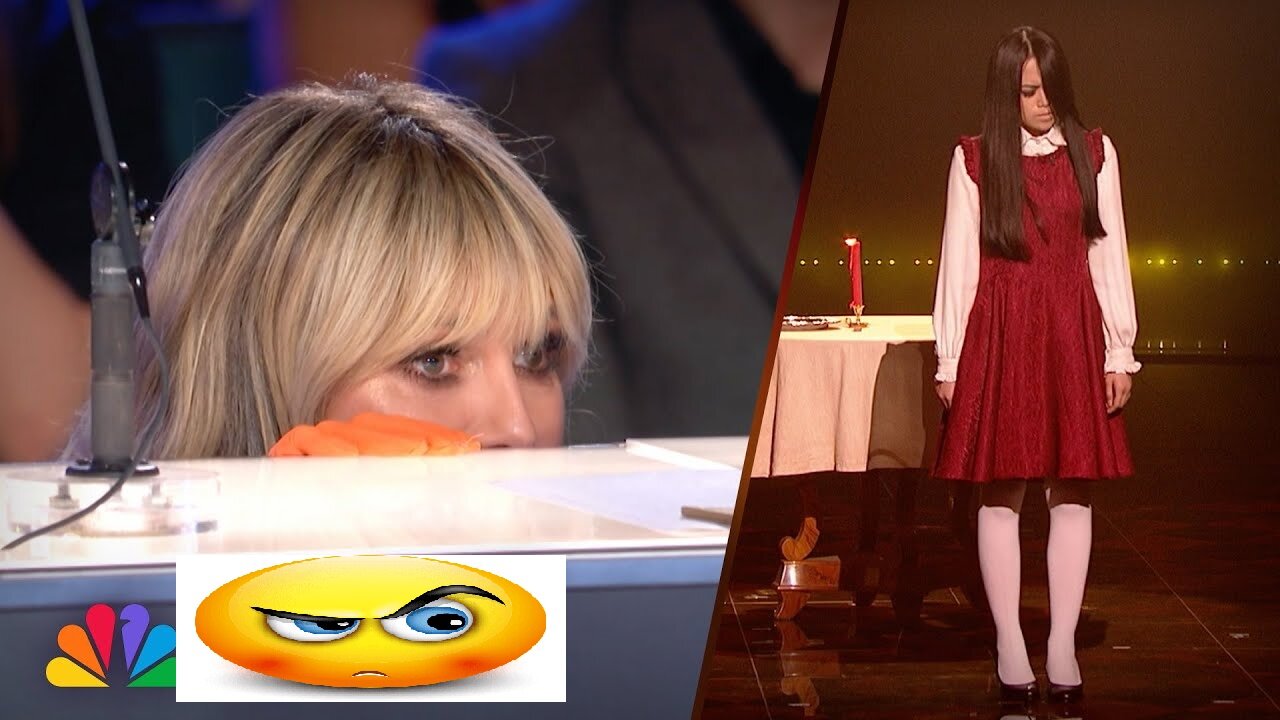 Happy Halloween! 🎃 Heidi Klum HID from this SCARY talent! | AGT 2023