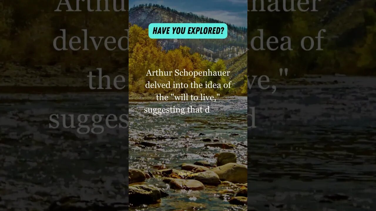 Schopenhauer on the will Desires lead to suffering in the human experience 🌊