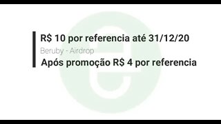 Finalizado - Airdrop - Beruby - R$10 /referencia até 31/12
