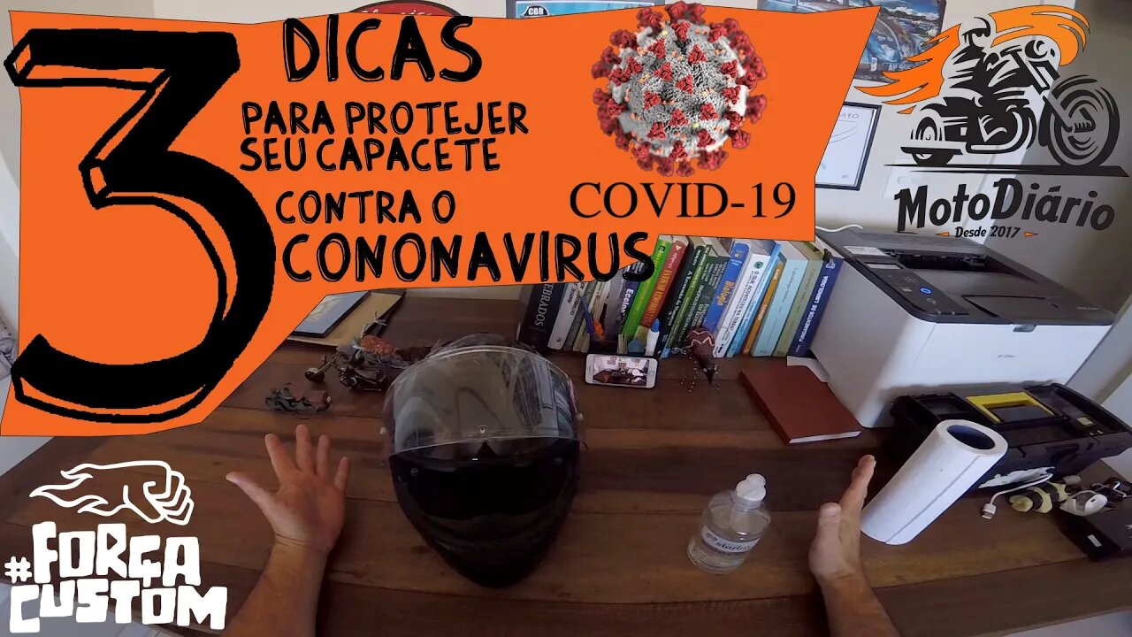 3 dicas para tirar coronavírus do capacete