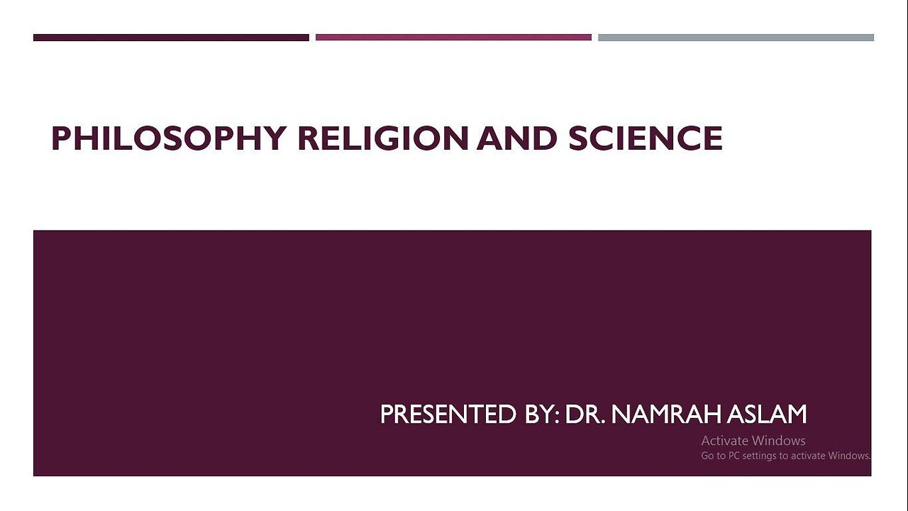 Philosophy Religion and Science