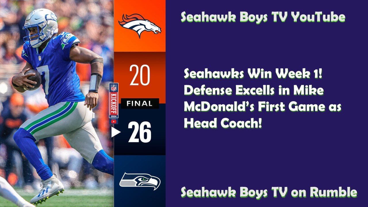 Seahawks win! Week One Livestream!