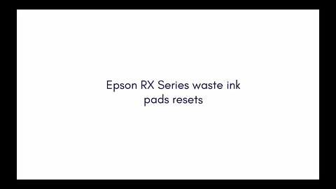 Epson RX Series Waste Ink Pads Error