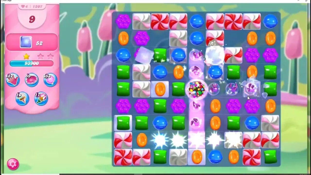 Candy Crush Level 1207 Talkthrough, 19 Moves 0 Boosters