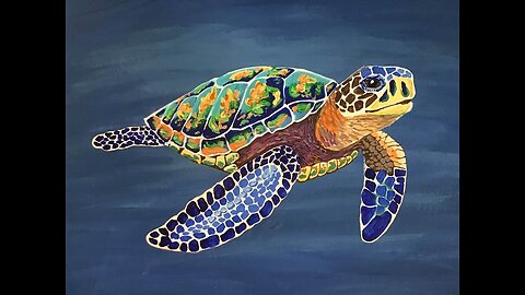 Reptile Series Painting {Sea Turtle}