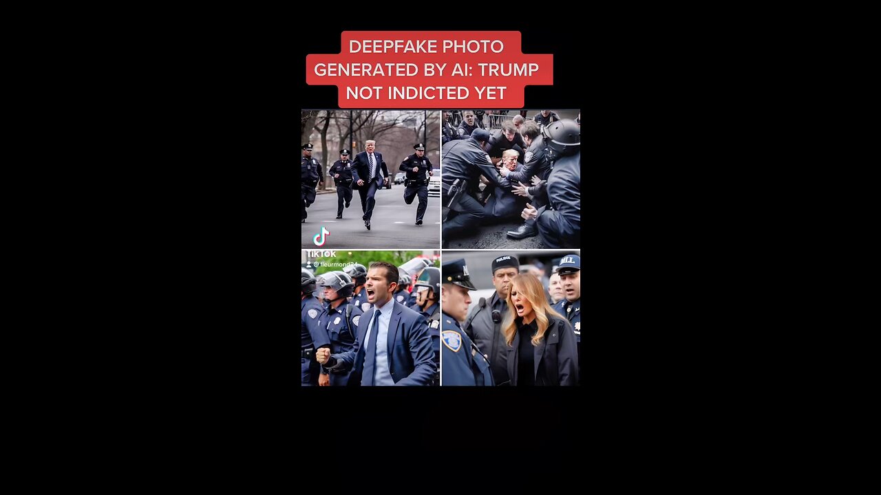 TRUMP: DEEPFAKE PHOTO SHOW BEEN ARRESTED IS NO REAL