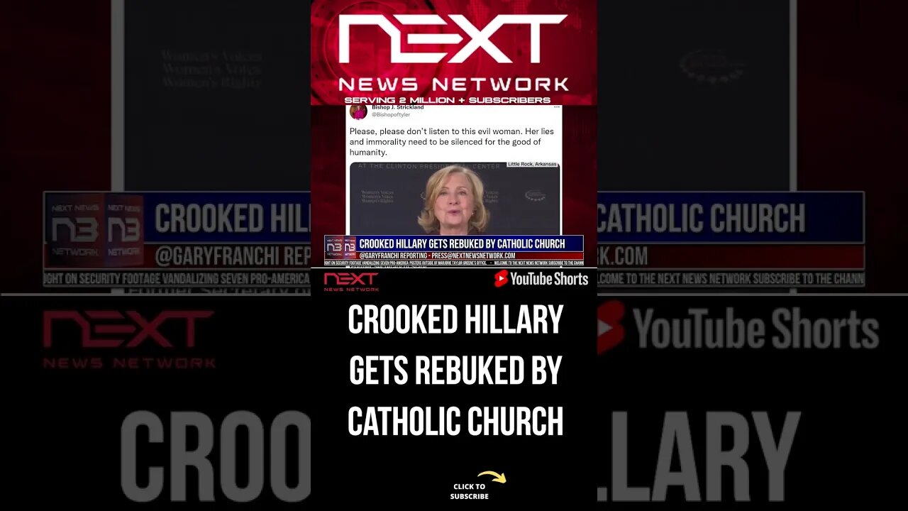 Crooked Hillary Gets Rebuked by Catholic Church #shorts