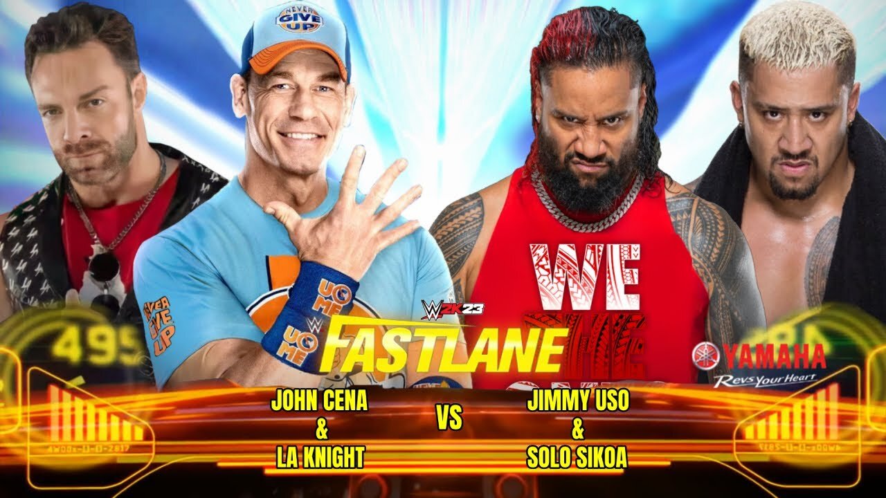 John cena & LA knight vs jimmy uso & solo sikoa