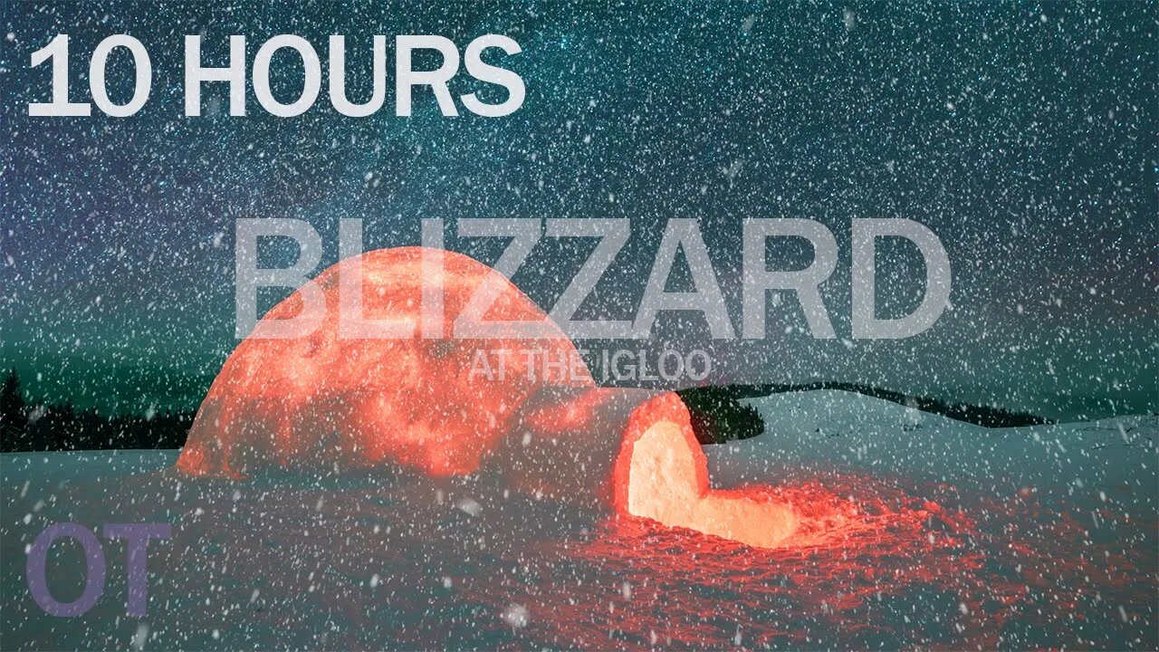Blizzard at the igloo | Howling wind and blowing snow for Relaxing| Studying| Sleep| Igloo Ambience