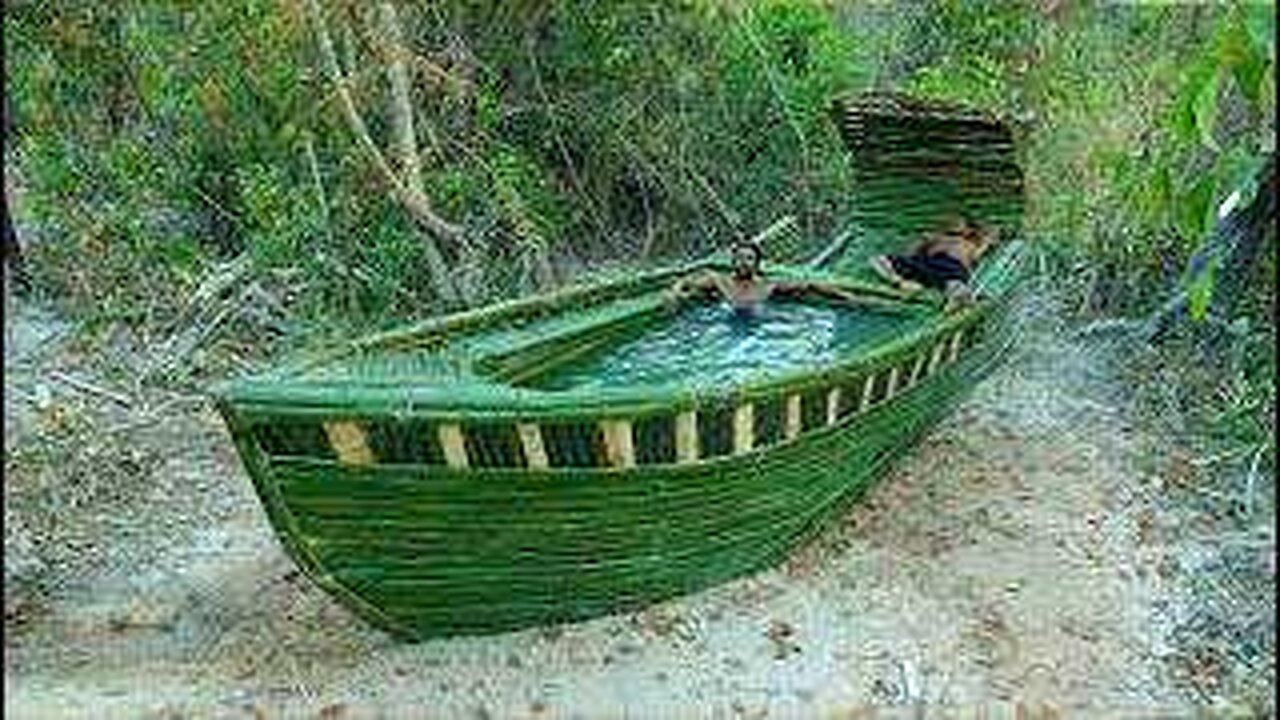 Build Amazing Beautiful Boat Swimming Pool