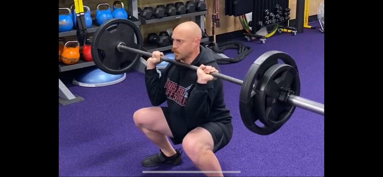 185 lb Body weight front bar squat