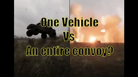 One vehicle vs an entire Russian convoy? How is this possible?😱😱😱😱