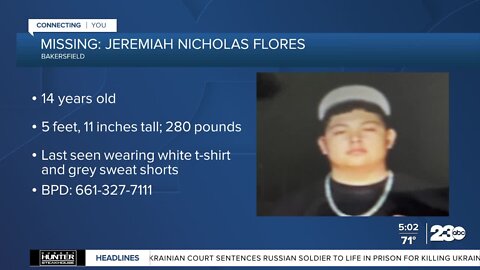 MISSING: Jeremiah Nicholas Flores, 14