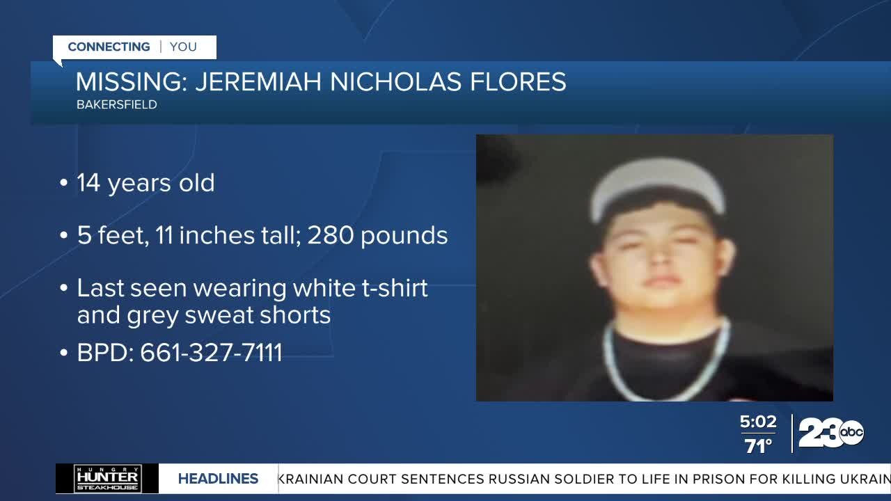 MISSING: Jeremiah Nicholas Flores, 14