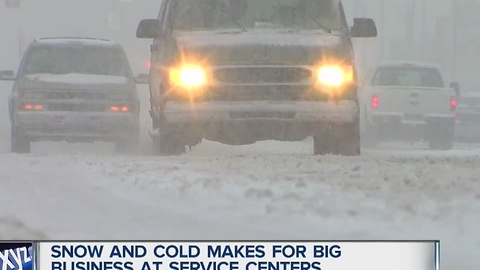 Drivers hit service centers to prepare for cold