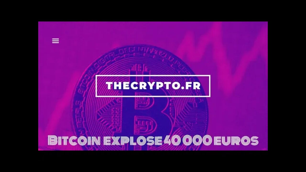 Bitcoin explose 40 000 euros