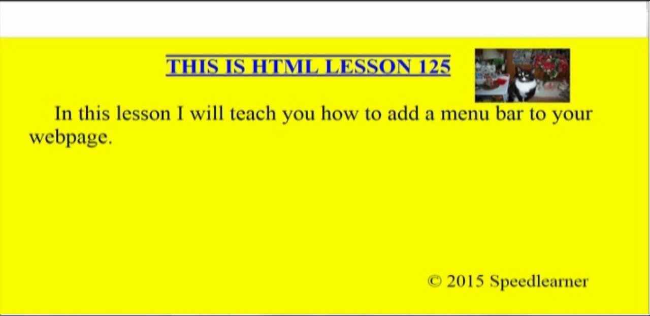 HTML Lesson 125