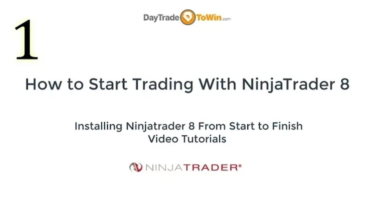 NinjaTrader 8 How To Download NInjatrader From Start to Finish Video Tutorials Part 1