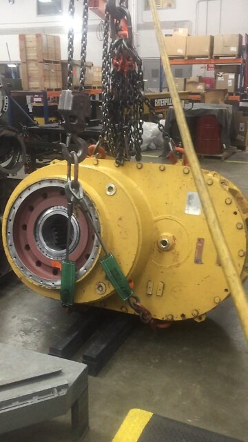 Rolling over a Cat 7495 swing drive