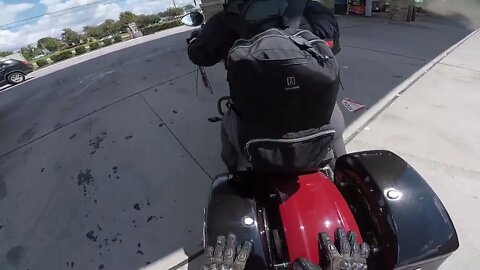 Pushing another Biker