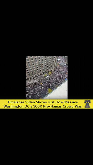 Timelapse Video Shows Just How Massive Washington DC's 300K Pro-Hamas Crowd Was
