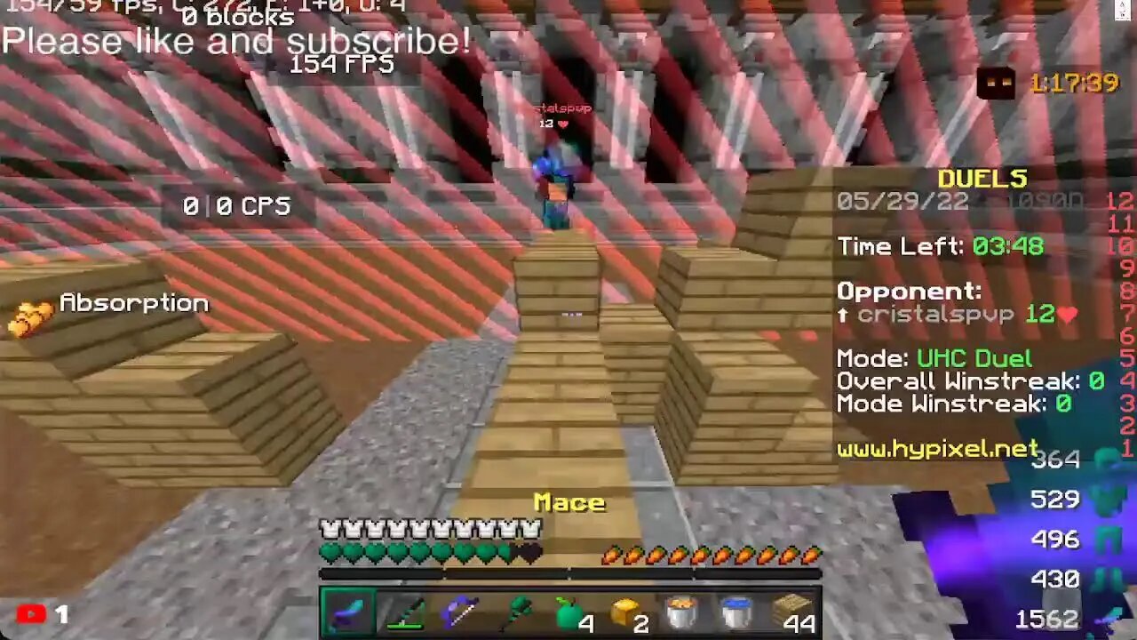 AFK testing players in Hypixel duels and Bedwars!