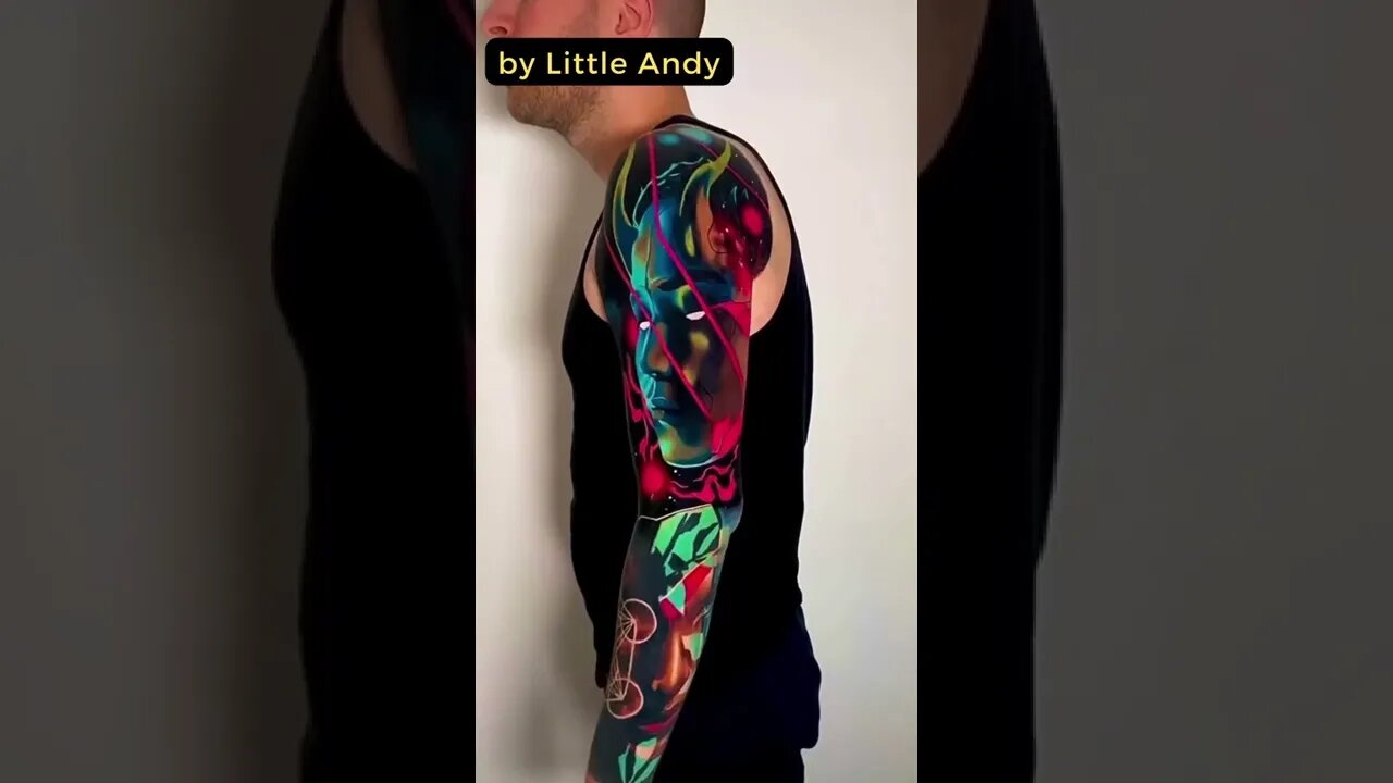 Stunning work by Little Andy #shorts #tattoos #inked #youtubeshorts