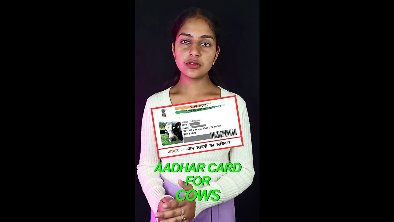 Cows for Aadhar Card