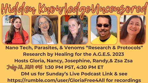 Nano Tech, Parasites, Venoms, Protocols with Research by Healing for the A.G.E.S. 2023