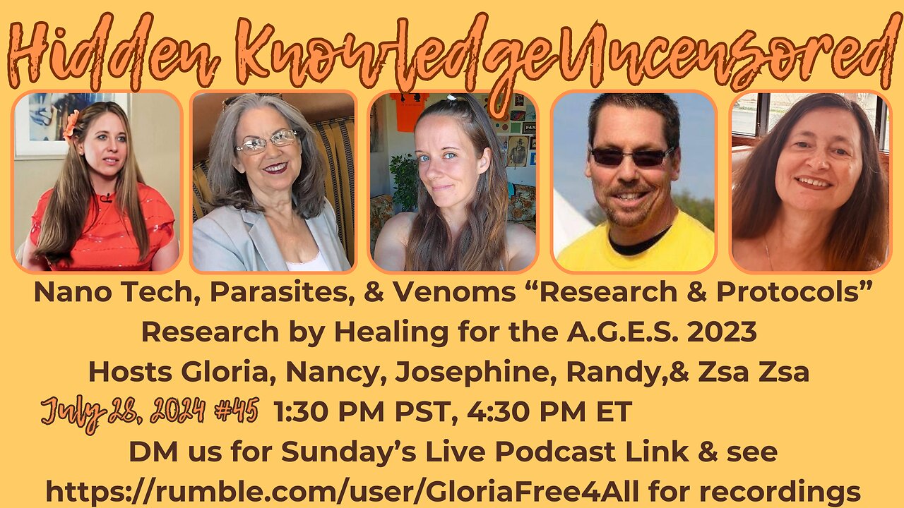 Nano Tech, Parasites, Venoms, Protocols with Research by Healing for the A.G.E.S. 2023