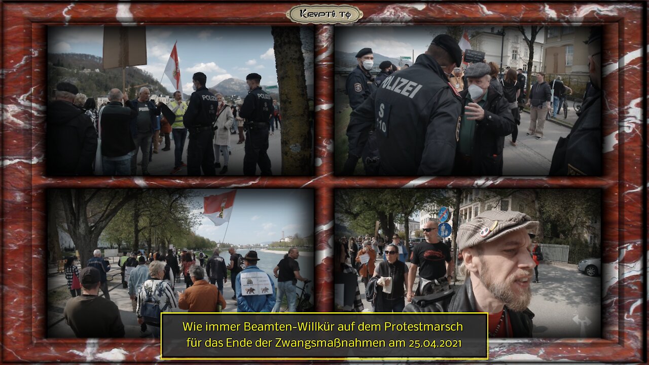 Wie immer Beamten Willkür auf dem Protestmarsch am 25.04.2021