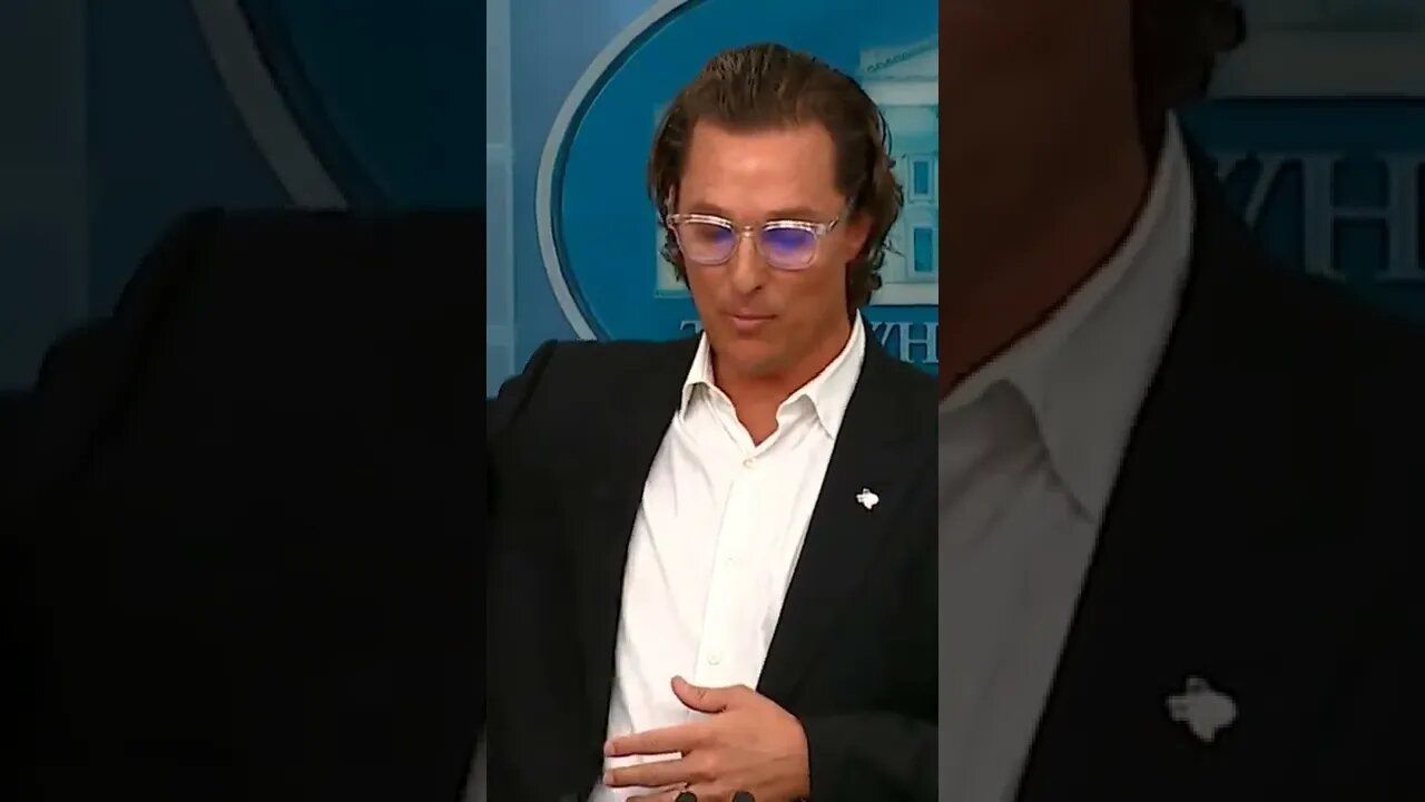 Matthew McConaughey speaks at the White House press briefing about what he heard #cnn #news