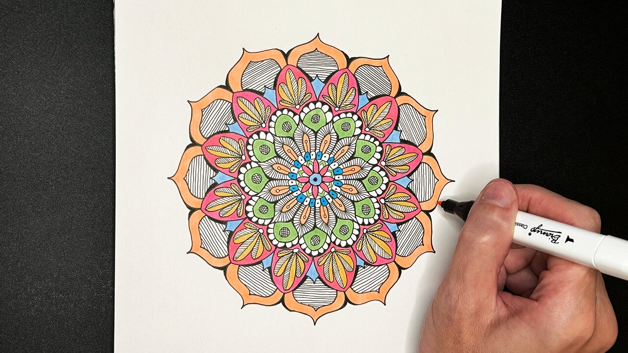 Draw a mandala with me! 🎨 Enjoy this relaxing art creation.