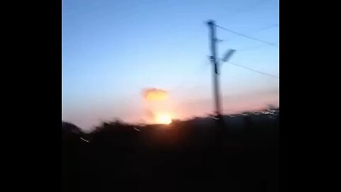 📰🇺🇦🇷🇺Todays Russian UAV explosion on an ammo depo in Makeevka from a different angle