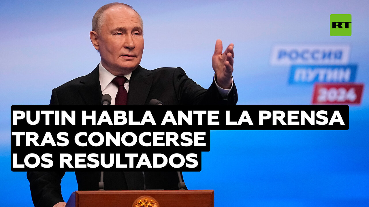 Putin habla ante la prensa tras conocerse los resultados de las presidenciales de Rusia