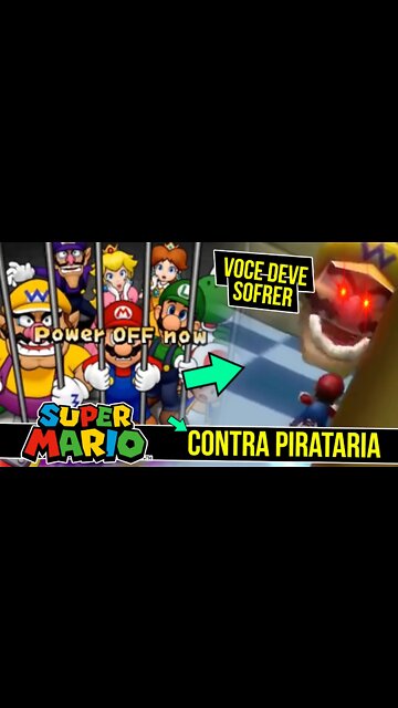 Telas Pertubadoras da Nintendo Super Mario contra Pirataria #shorts