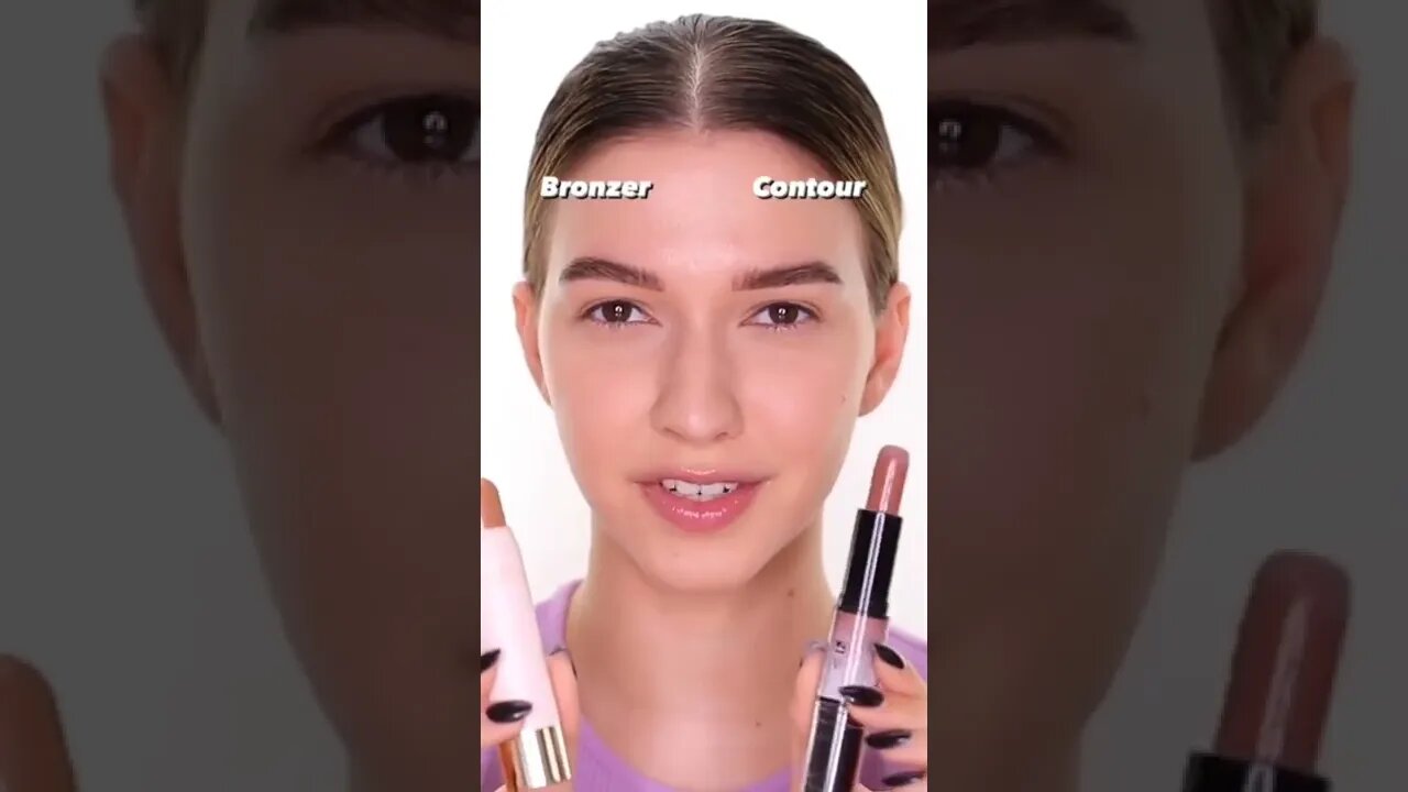 Bronzer Vs Contour difference | Bronzer or Contour for Beginners #shorts #bronzer #makeuptricks