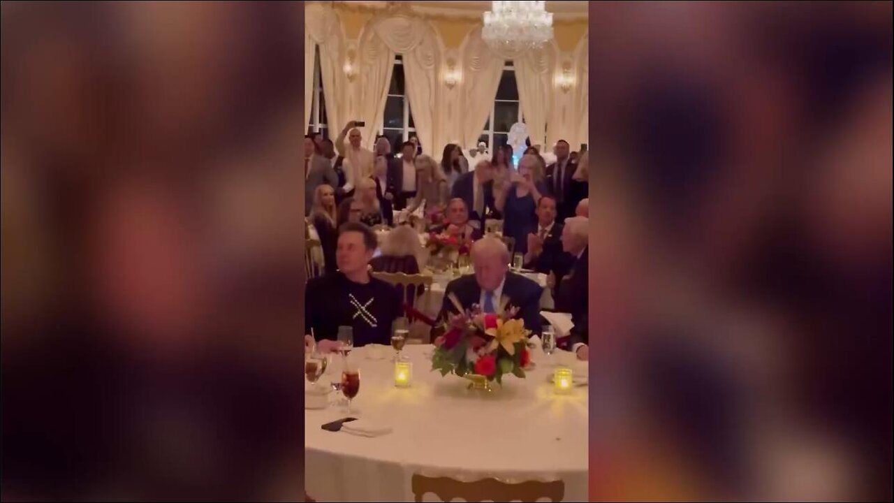 President Trump and Elon Musk dance to YMCA at Mar-a-Lago Thanksgiving dinner