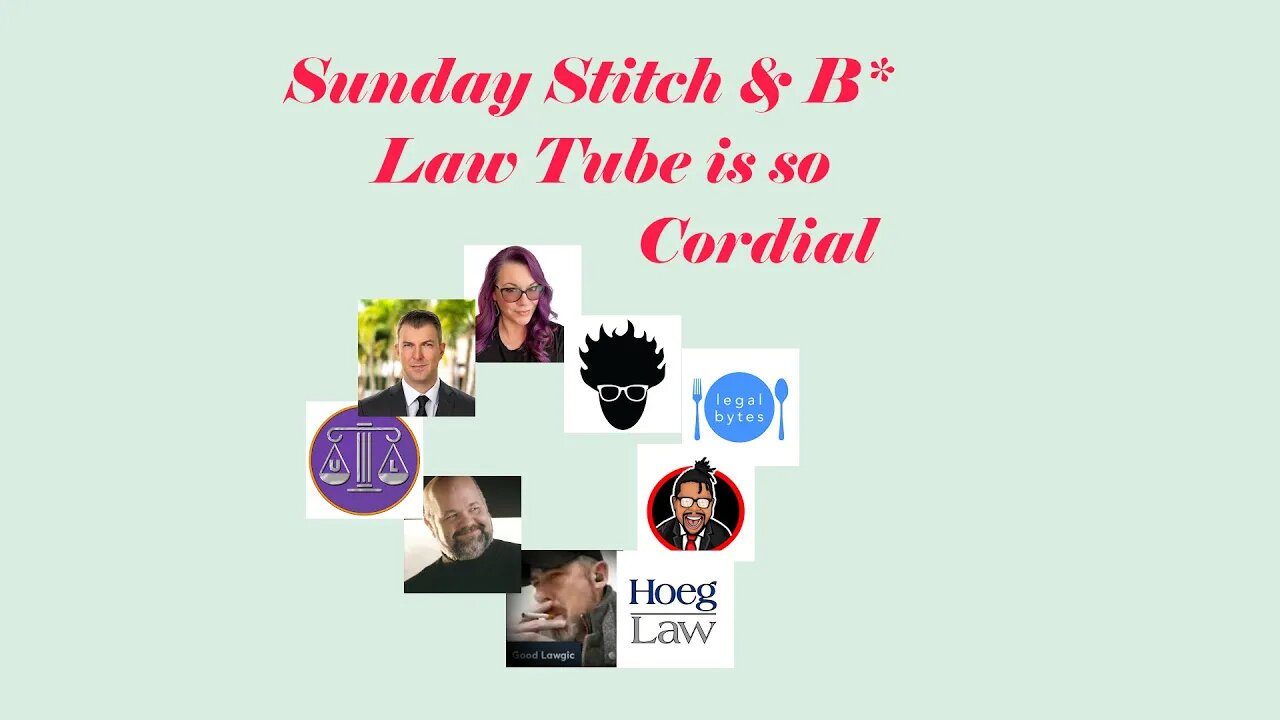 Sunday Stitch & B* || LawTube is so Cordial || Working through the UFO Pile
