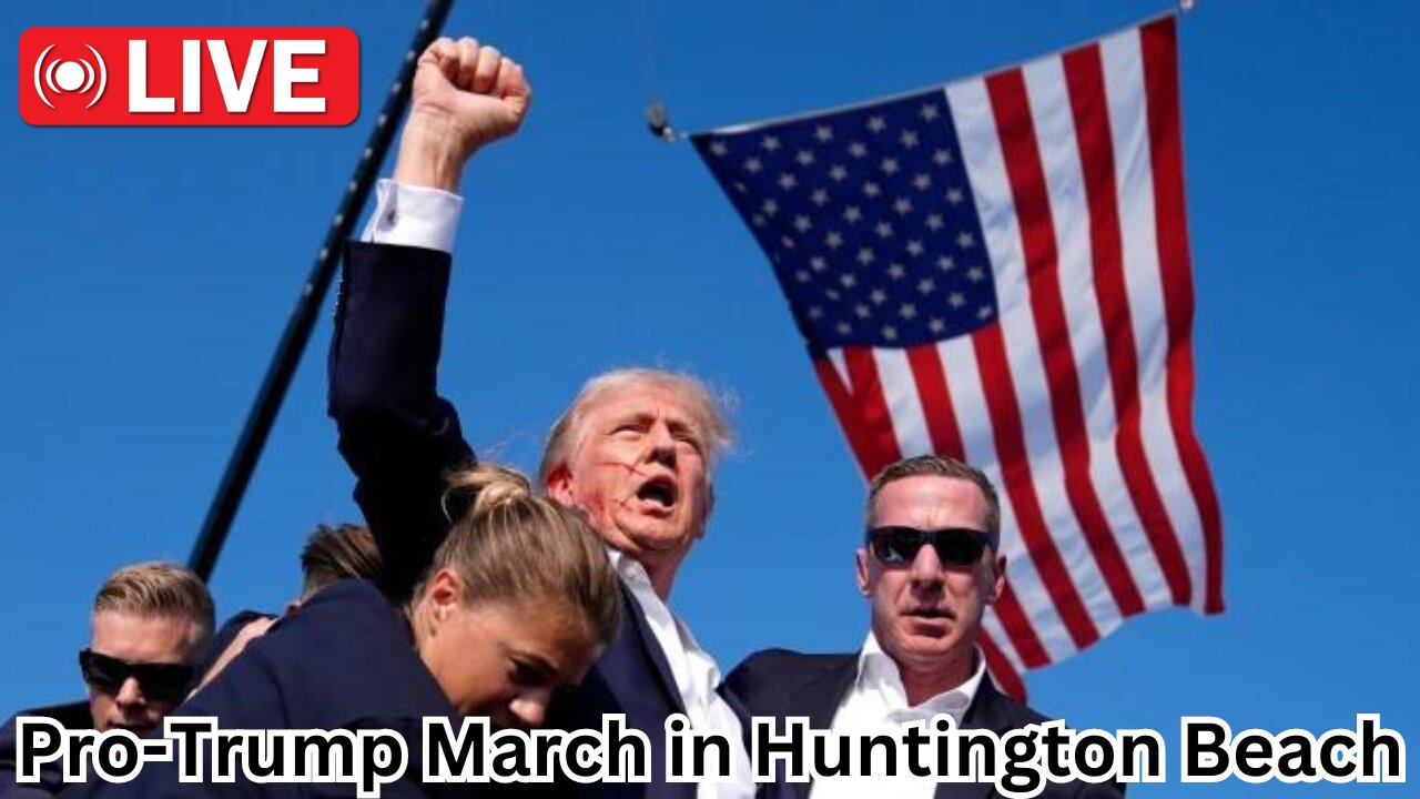 Pro-Trump March In Huntington Beach