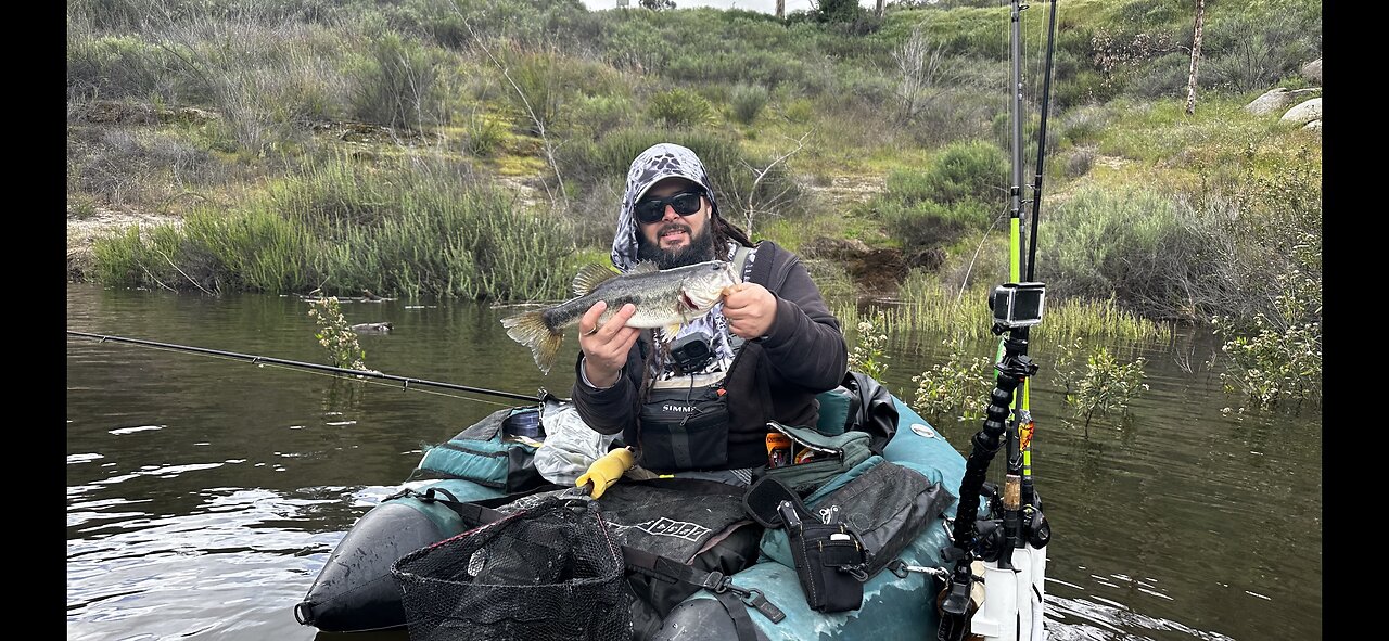 pesca de lobina en pato en el rio de San Diego California (bass fishing) frog