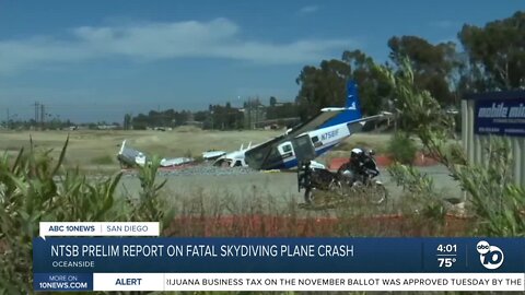 NTSB releases report on fatal Oceanside plane crash