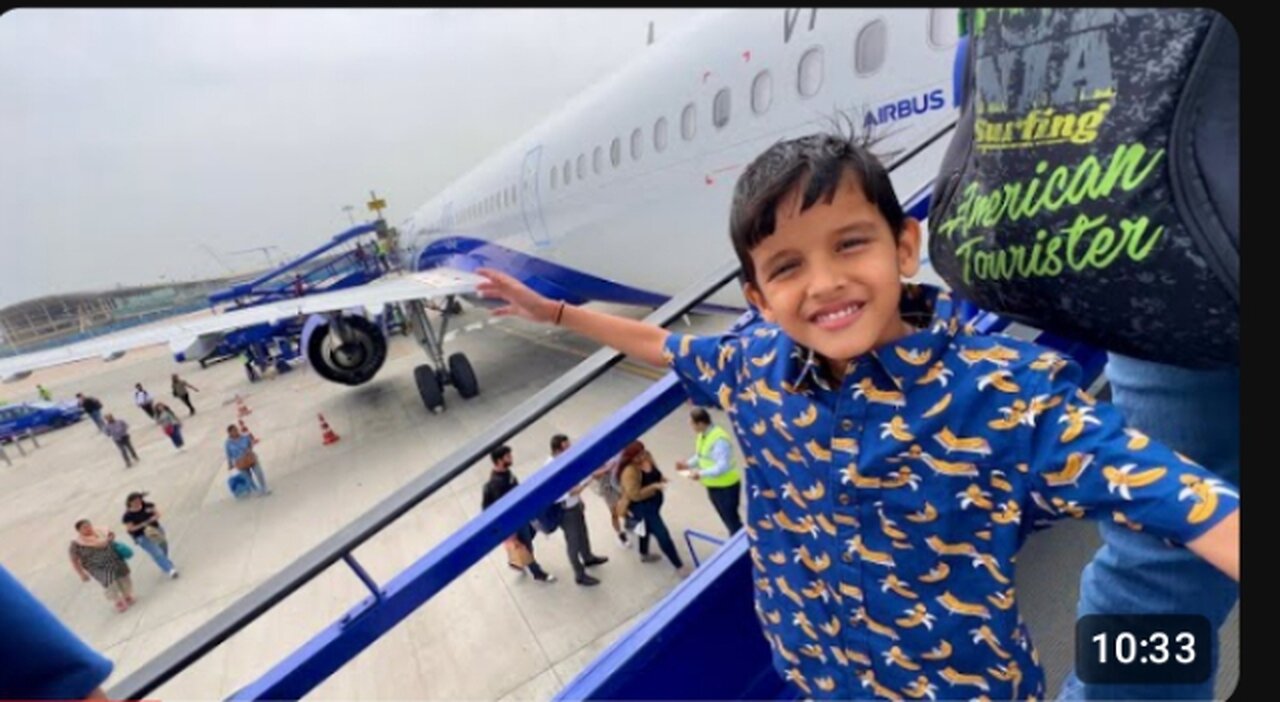 Kunal ki first time flight 😋 maza Aggya