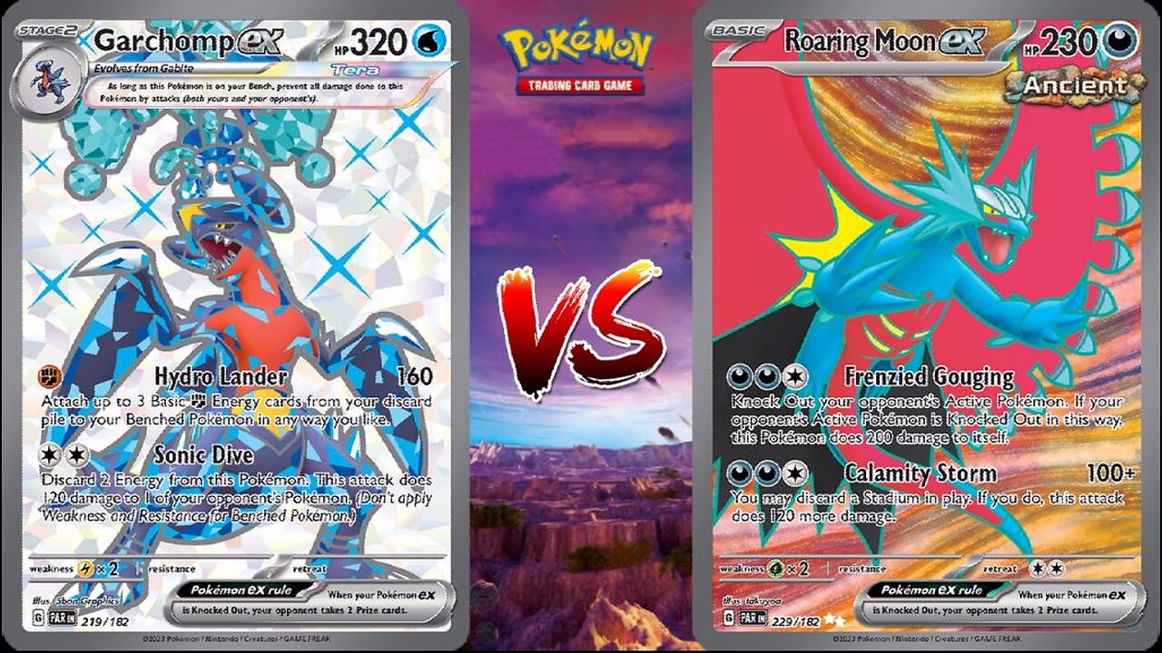 Pokemon TCG Live Garchomp EX VS Hisuian Samurott VSTAR Roaring Moon EX!!