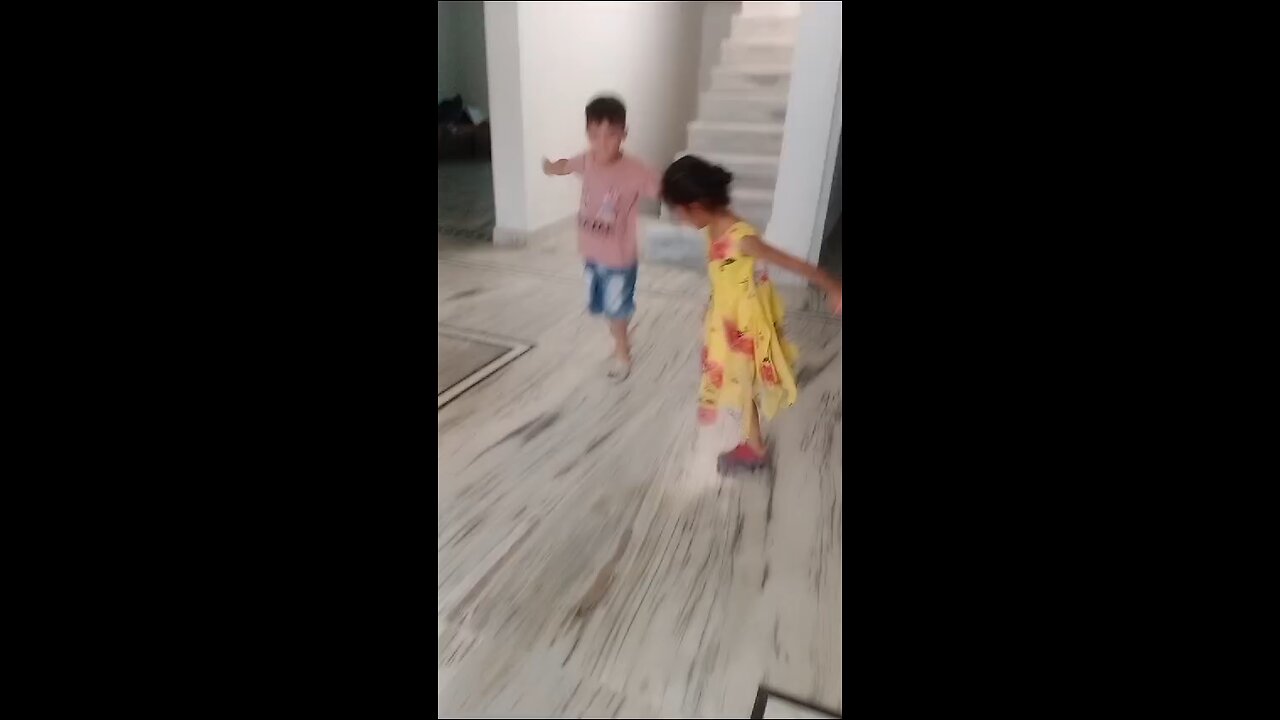 Happy kids dacing